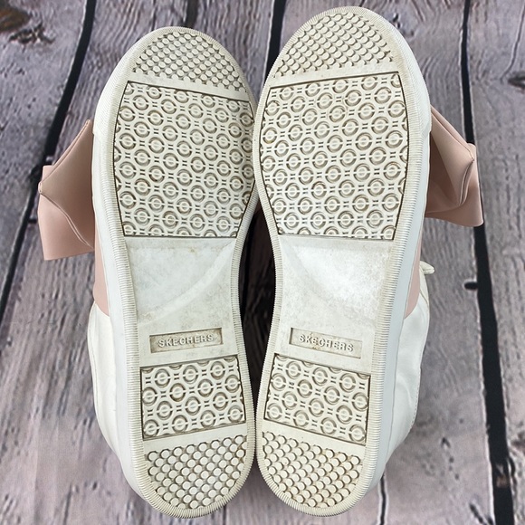 SKETCHERS STREET LOS ANGLES RISE FIT TECHNOLOGY White Soft Pink Leather Sneakers - Picture 13 of 17